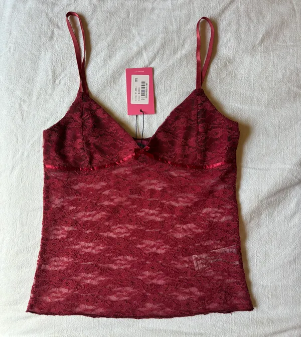 Edikted Sheer Lace Tank Top - Image 2