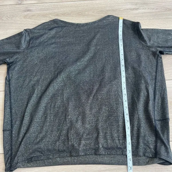 Lululemon Special Edition Back In Action Long Sleeve Shirt Black Spark Metallic - Image 9