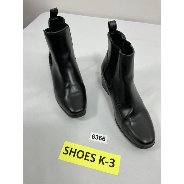 Womans A New Day Pullon Ankle Boots 7.5 Black Block Heel Elastic Ankle - Image 3