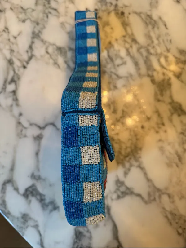 NWT Sol and Mer Hand Beaded Lobster Shoulder Bag Coastal Beach Nautical Purse - Image 6