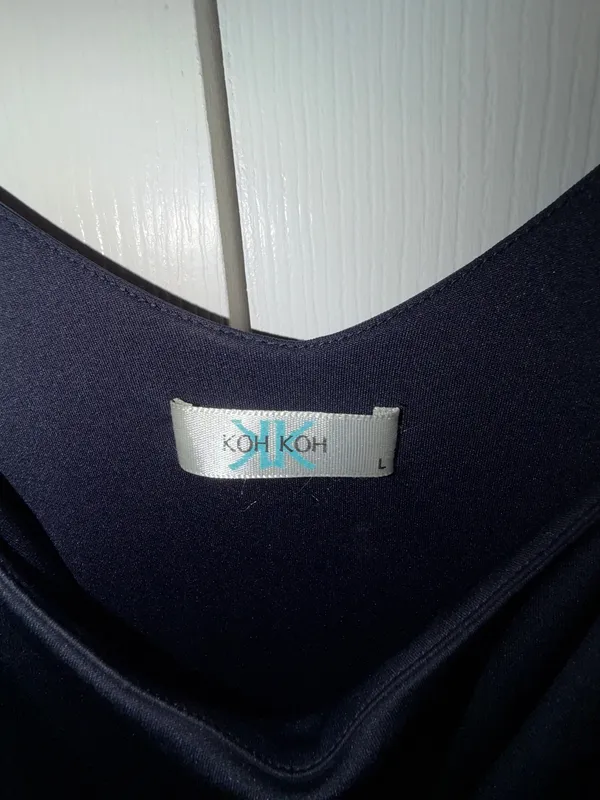 Amazon Formal Navy Dress Blue Size L - Image 7