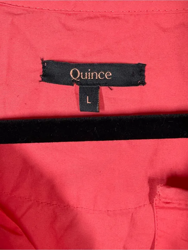 Quince Coral Pink Organic Cotton Poplin Tiered Maxi Dress - Image 3