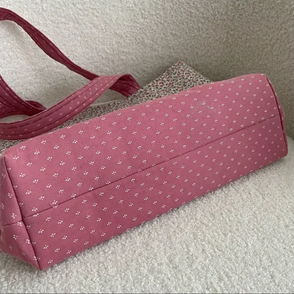 Calico Tote Bag Purse Quilted 10.5”x15”x5” - Image 4