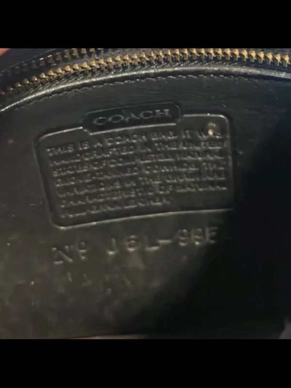 Vintage Coach 9954 Prairie Bag Black Leather Purse - Image 5