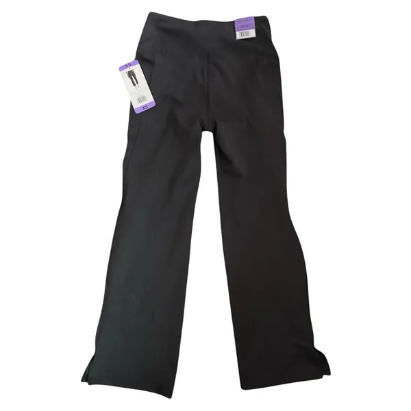 Jockey Cropped‎ Slit Flare Pant Women XS Black New High Rise Active Leggings - Image 3