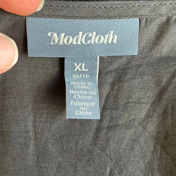 Modcloth Women's Black Long Sleeve Wrap Blouse Size XL. NEW - Image 6
