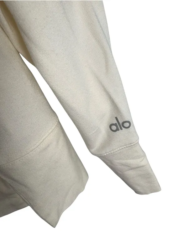 Alo Yoga Fluid Tunic Hoodie in cream Small - Image 4
