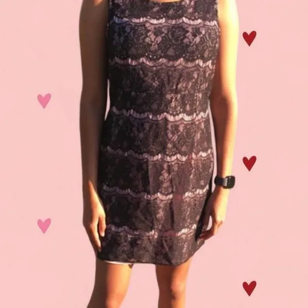 Forever 21 Pink and black lace flapper dress - Image 6