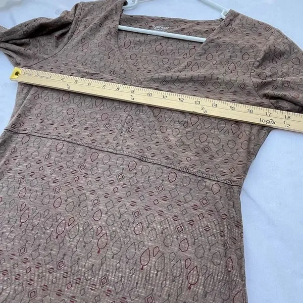 Toad&Co. Size M Rosalinda dress tribal print falcon brown organic outdoors. - Image 7