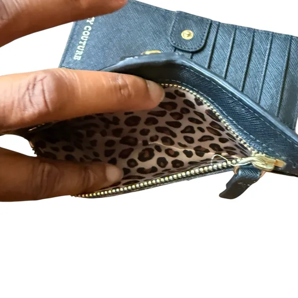 Juicy Couture Women's Black Continental Envelope Wallet Saffiano Leather 8.5x4 - Image 5