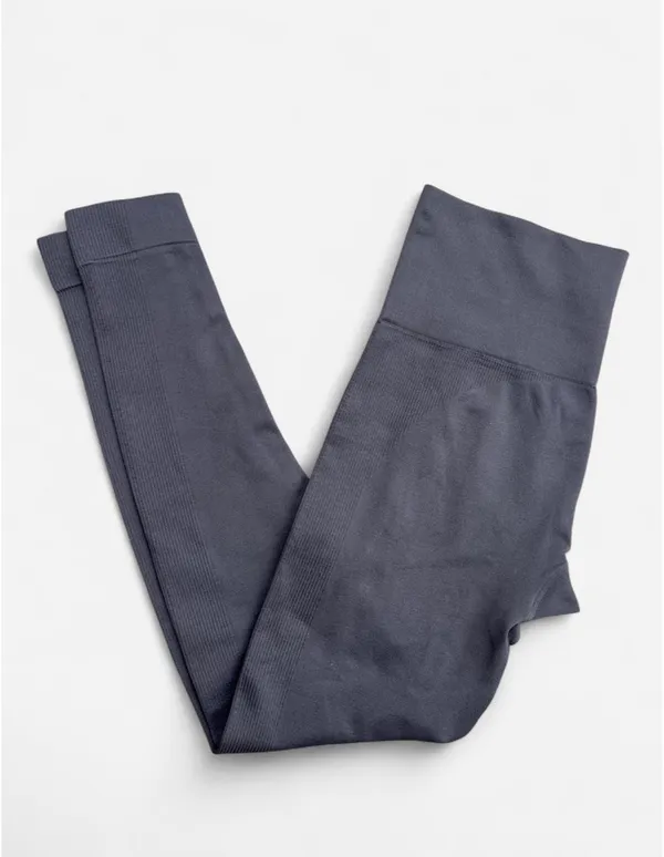 SET ACTIVE High-Waisted Leggings Dark Gray -  Medium - Image 2