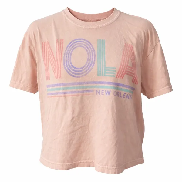 Comfort Colors NOLA Graphic Crop Top - Light Pink - Image 2