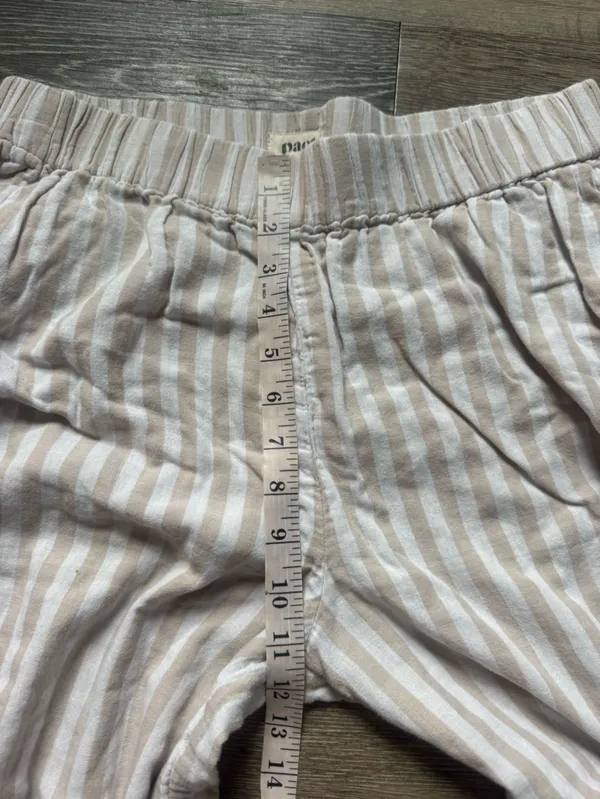 Pact Tan & White Wide Leg Capris XL - Image 5
