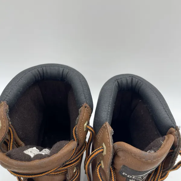 Polar Edge Womens‎ 6 Duck Boots Laced Navy Tan Upper Thermolite Insulation Steel - Image 10