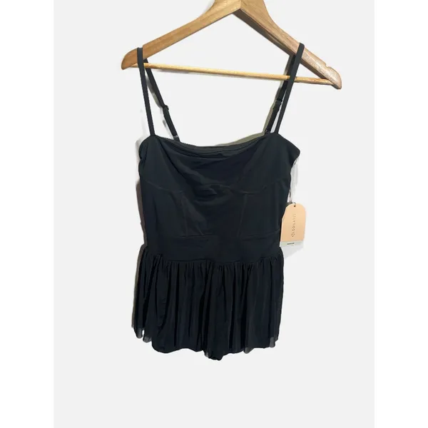 Blogilates Barre‎ Romper Black Medium Activewear Skirted Pleats NWT Summer - Image 3