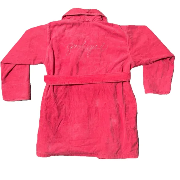 VTG Victoria's Secret Pink Heavy Terry Cloth‎ Blingy bath robe Good Girl Y2K - Image 3