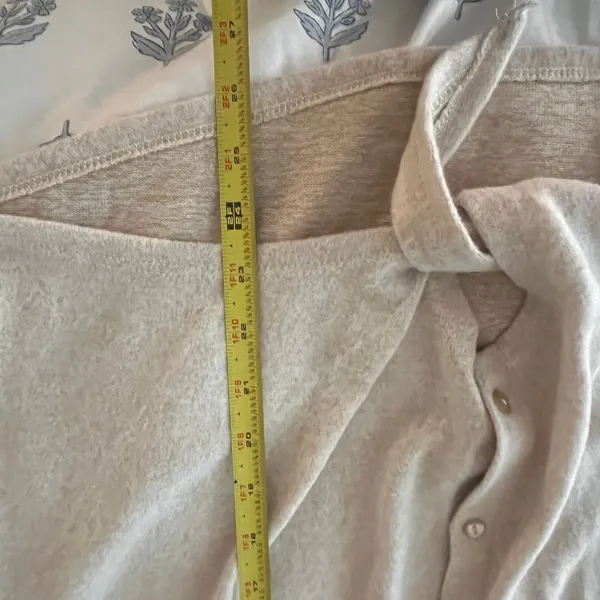 Always Fabulous Cozy Soft Tie Front Button‎ Cardigan Sweater NWT Women Beige XL - Image 7