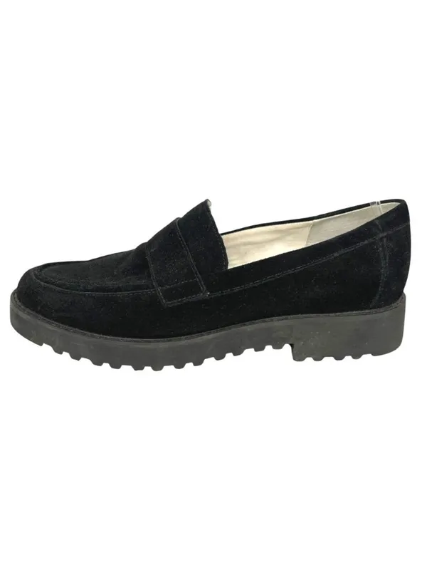 Franco Sarto Carol Black Suede Leather Chunky Sole Loafers Size 7.5 - Image 3
