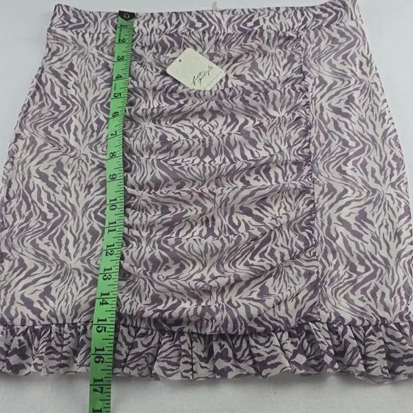 Free People NWT Women's Romi Mesh Mini Skirt In Zebra Combo Size Small‎ - Image 10