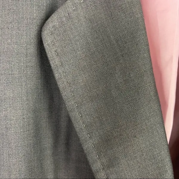 Womens Blazer Taupe Gray Lined Office Business Careerwear Work Size 4 - Image 3