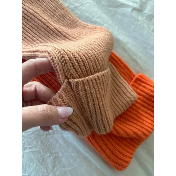 Pink Lily Colorblock Turtleneck Ribbed Knit‎ Sweater Small - Image 6