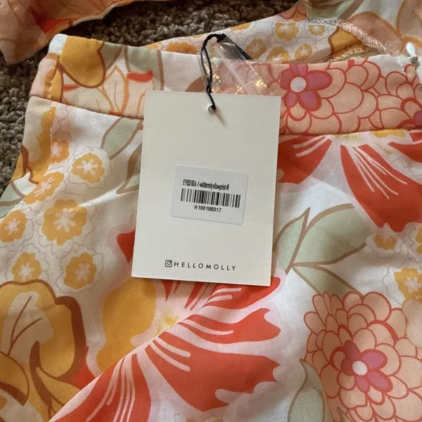 Hello Molly Lovely Limelight Cut Out Floral Dress Size 6 NWT - Image 7
