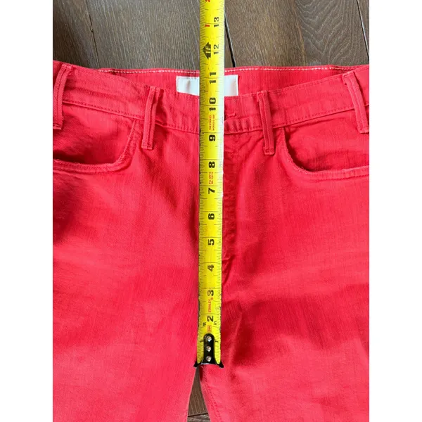 Mother Superior The Hustler Ankle Fray Jeans Womens Mars Red Size 28 1117-544 - Image 6