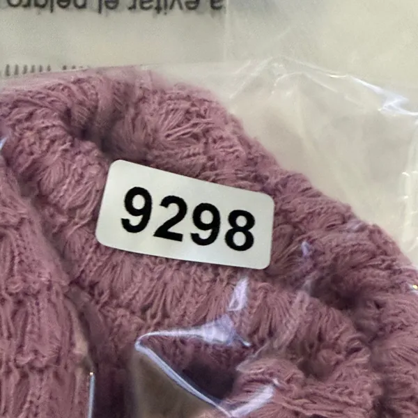 Free People Dusty Rose Waffle Knit Criss Cross Thermal Top Small OB1185373 - Image 9