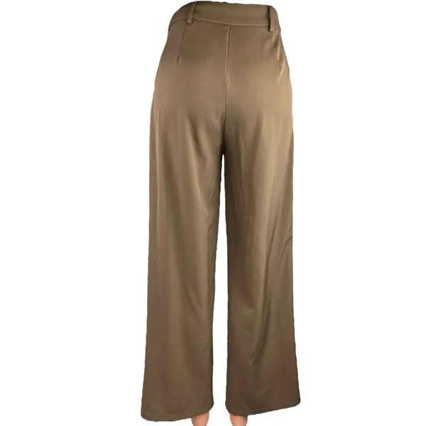 Princess Polly Tan Pleated High Rise Ankle Wide Leg Trouser Dress Pants Size 0 - Image 3