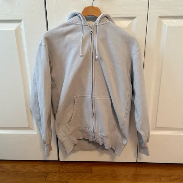Aritzia Tna Cozy Boyfriend Fleece Oversized Sweatshirt in Light Blue - Image 2