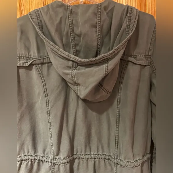 Abercrombie & Fitch Green‎ Skyler Military Hooded Zip Parka Utility Jacket Sz XS - Image 10