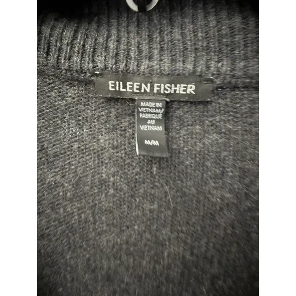 Eileen Fisher Cardigan Sweater Womens Medium Cashmere‎ Blend Knit Jacket #H2-2 - Image 2