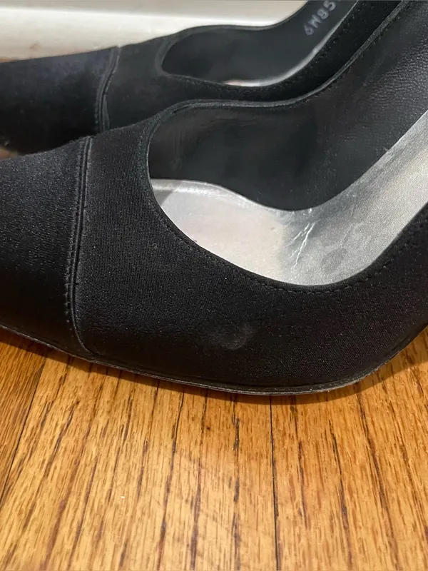 Stuart Weitzman Satin Pointed Toe Pumps Black Womens Size 7B Stiletto Heels - Image 8