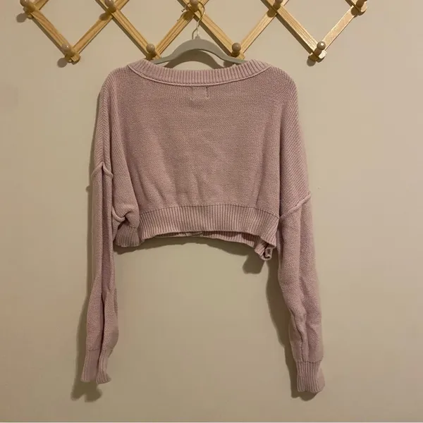 BDG Pink Cropped Cardigan Sweater size Large - Image 5