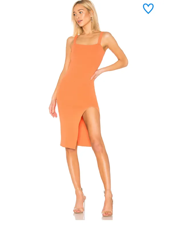 Superdown Zoe Square Neck Stretch Knit Dress XS - Image 4