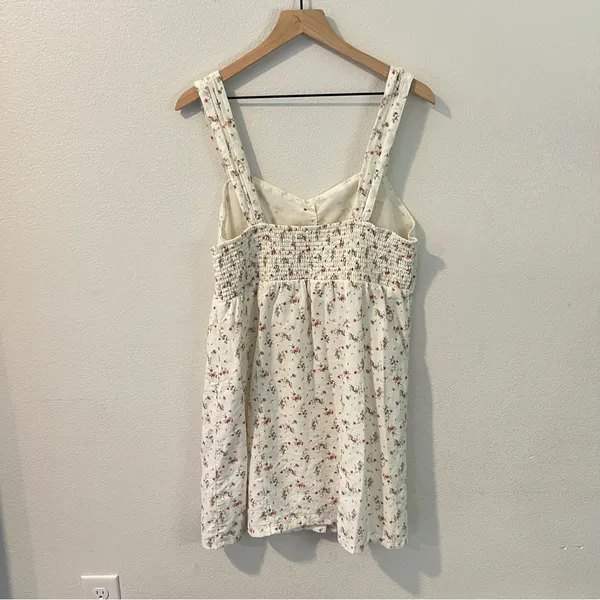 American Eagle Outfitters Ditsy Floral Cotton Linen Button Front Dress‎ Size L - Image 7