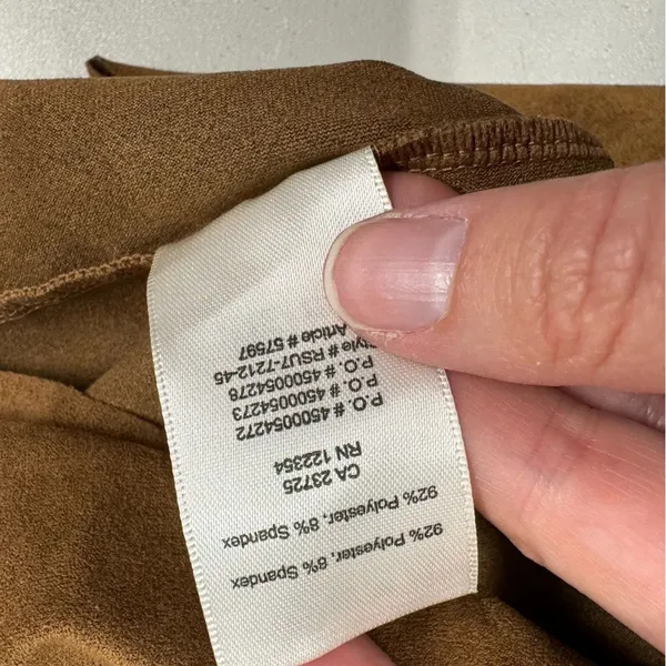Aritzia Wilfred Free Brown Wrap Mini Skirt Womens XS Faux Suede Date Night - Image 10