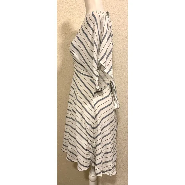 En Crême Striped Summer White/Blue Dress - Image 3