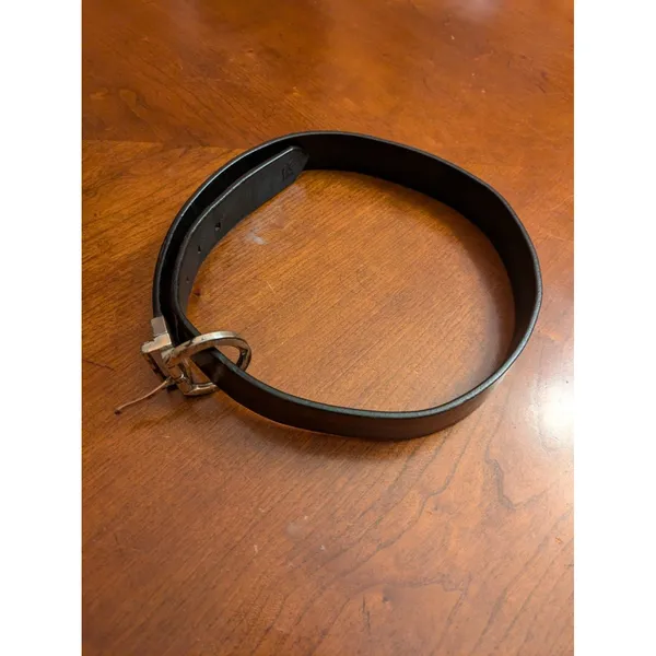 Calvin Klein Black/Brown Reversible Belt Size 32 Silver Buckle - Image 10