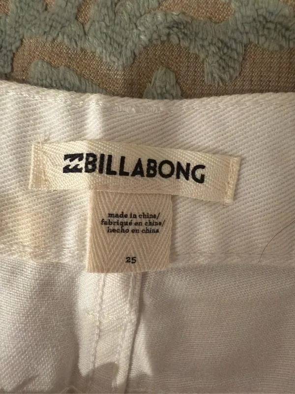 White Billabong Jean Shorts  - Image 2