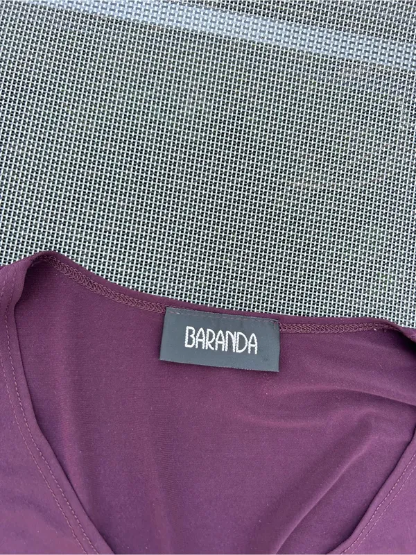 Vintage Baranda Y2K medium purple Rouched 90's Babydoll Baby Tee‎ Top summer - Image 4