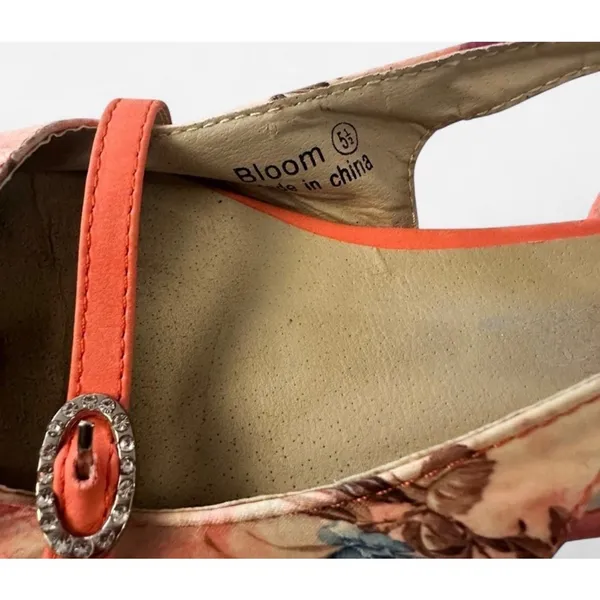 Floral slip on flats size 5.5 Enchanted FairyCore shoes bright whimsy botanical - Image 5