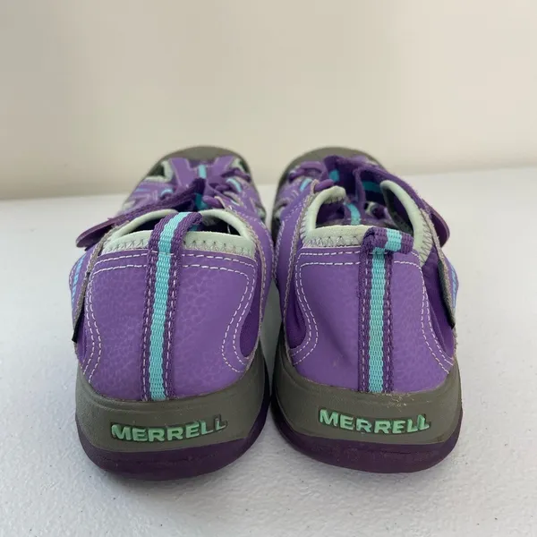 EUC Merrell women's purple hook loop strap hydro hiker hiking sandals shoes 6 - Image 3