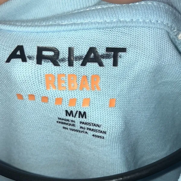 Ariat Women's Rebar CottonStrong Roughneck Graphic T-Shirt size medium blue​​ - Image 8