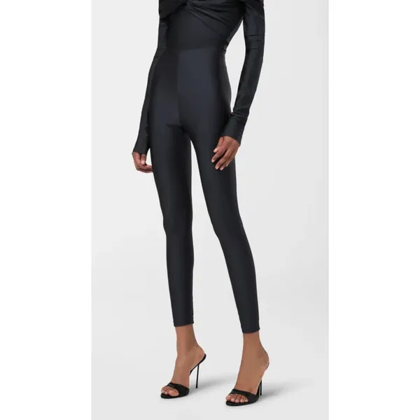 The Andamane Holly 80's Leggings Shiny Womens Pants Black Medium - Image 12