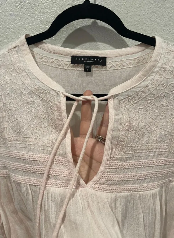 SANCTUARY Pinko Embroidery Long Sleeve Blouse - Image 3