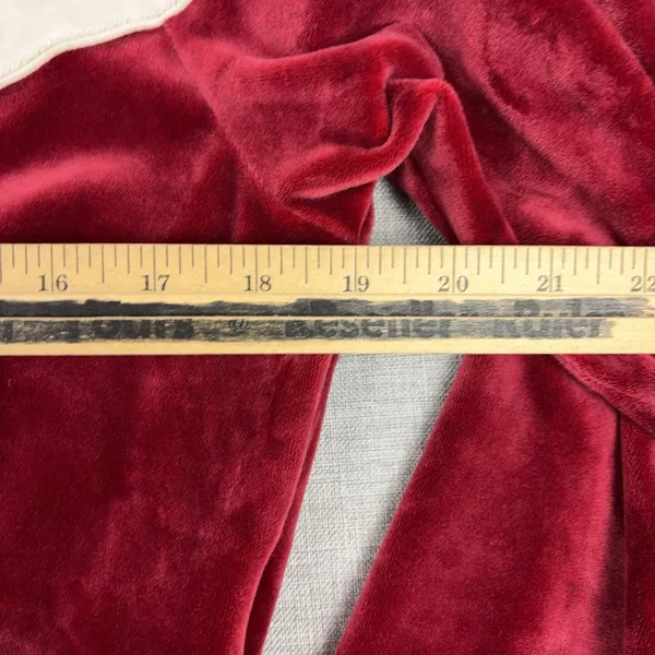 Nike Hoodie Womens Small Red Velour Pullover Cropped Hooded Lined Embroidered - Image 5