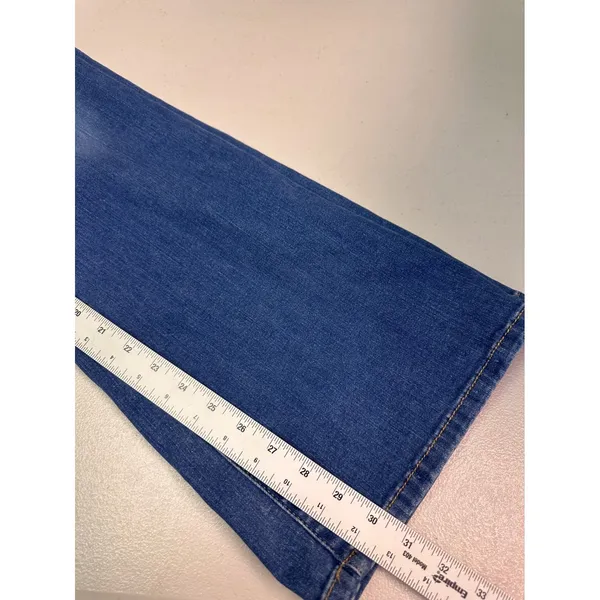 Isabel Maternity by Ingrid & Isabel Flare Jeans Crossover Panel Medium Wash 2‎ - Image 5