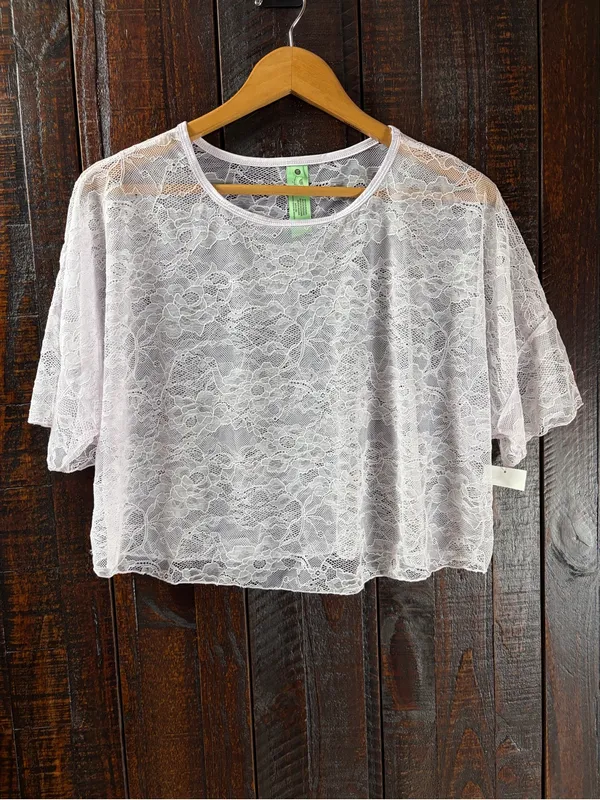 Honeydew Light Lavender Lace Top - Image 3