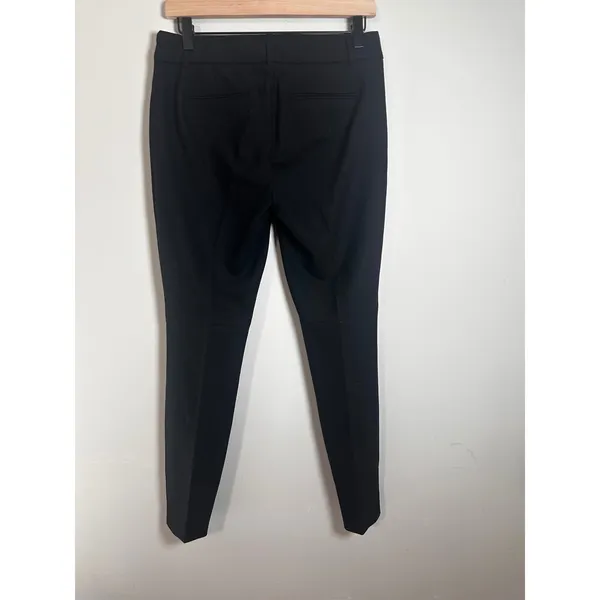 J.Crew Minnie Pant Black Wool Blend Side Zip‎ Slim Ankle Trousers 06685 Size 0 - Image 4